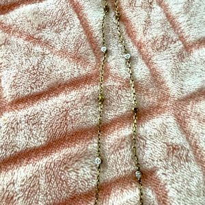 Garnet & Crystal, Cross Necklace